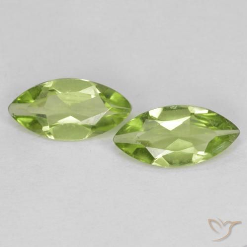 0.89ctw Natürlicher Leichtes lebendiges Grün Peridot, Marquise, VS