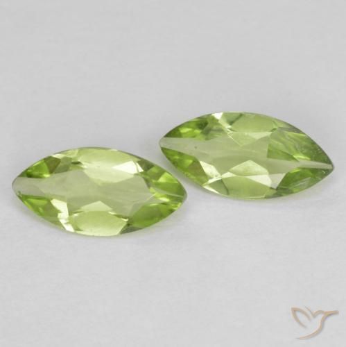 0.89 ct natürliche Leichtes lebendiges Grün Peridot-Edelsteine, Marquise, VS