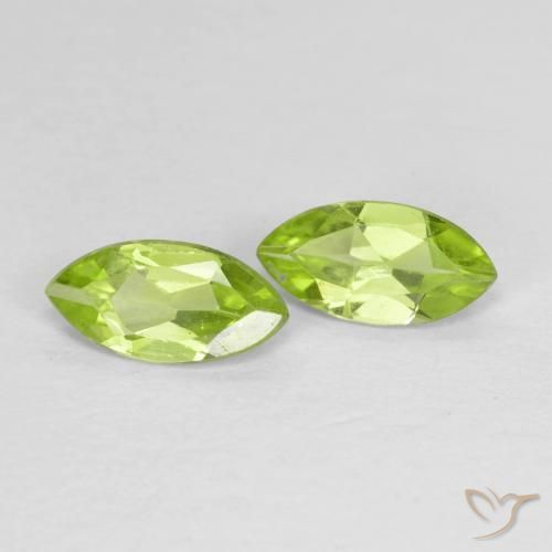 1.09ctw Natürlicher Mittelgrün Peridot, Marquise, VS