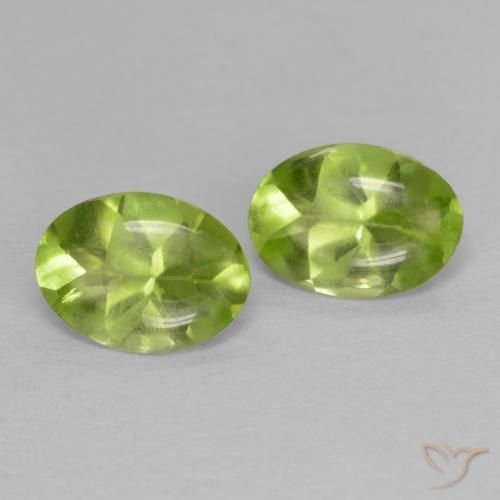 1.52 ct natürliche Lebendiges grün Peridot-Edelsteine, Oval, Transparent