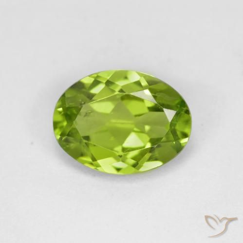 1.30ct Natürlicher Leichtes lebendiges Grün Peridot, Oval, VS