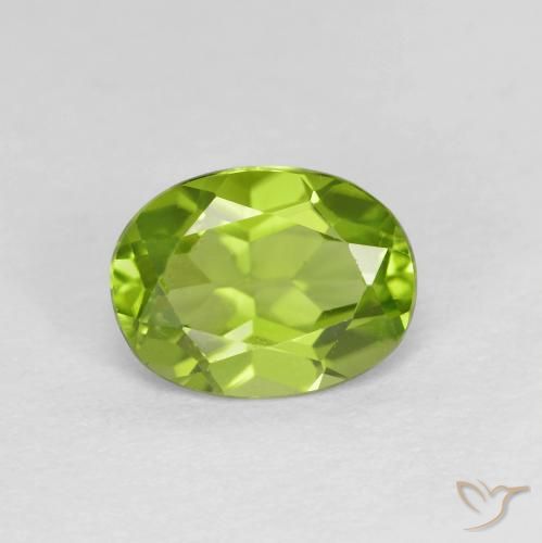 1.36ct Natürlicher Lebendiges grün Peridot, Oval, VS