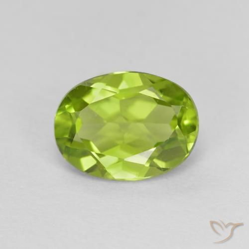 1.35ct Natürlicher gelblich-grün Peridot, Oval, VS