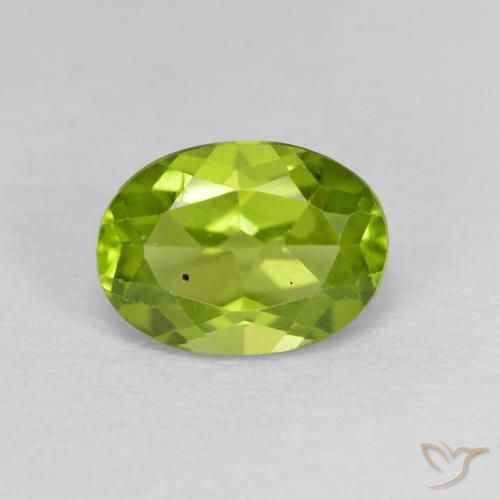 1.32ct Natürlicher Lebendiges grün Peridot, Oval, VS
