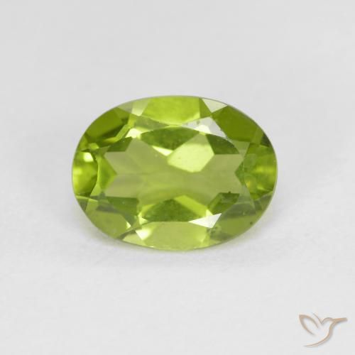 1.40ct Natürlicher Lebendiges grün Peridot, Oval, VS