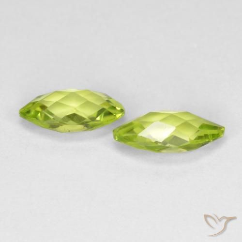 1.34 ct natürliche gelblich-grün Peridot-Edelsteine, Marquise, VVS-VS