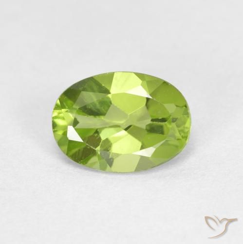 0.88ct Natürlicher Lebendiges grün Peridot, Oval, VS