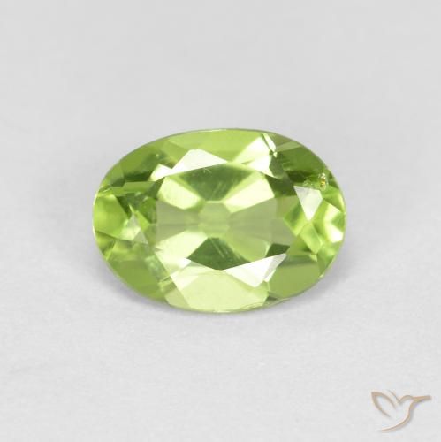 0.89ct Natürlicher gelblich-grün Peridot, Oval, VS-SI