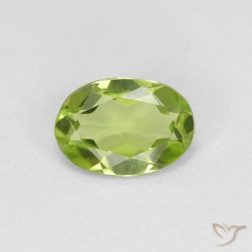 0.75ct Natürlicher Lebendiges grün Peridot, Oval, VS