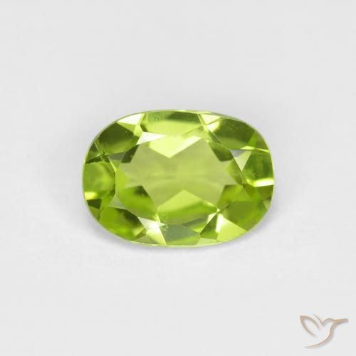 0.80ct Natürlicher Mittelgrün Peridot, Oval, VS
