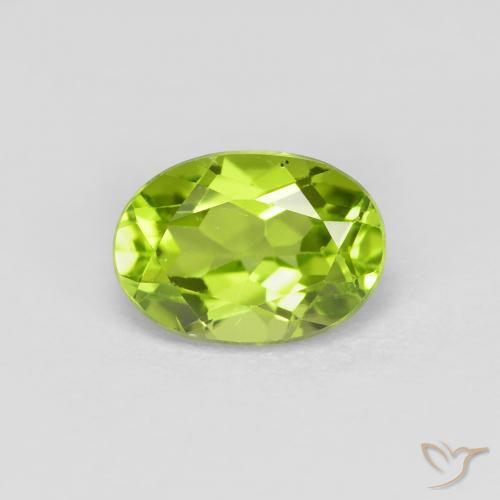1.08ct Natürlicher Mittelgrün Peridot, Oval, VS