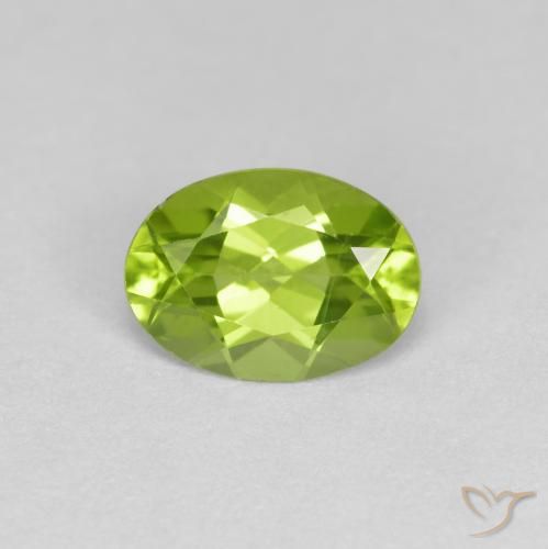 0.82ct Natürlicher Mittelgrün Peridot, Oval, VS