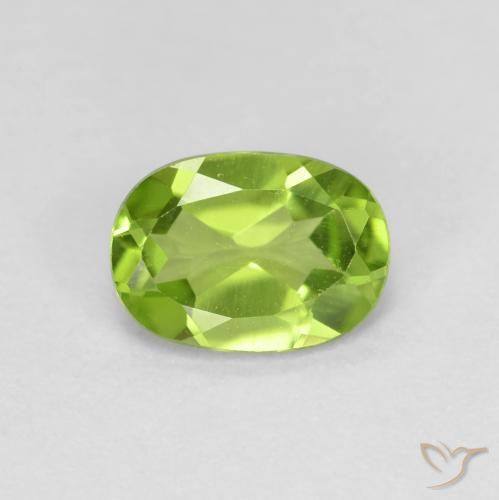 0.89ct Natürlicher gelblich-grün Peridot, Oval, VS