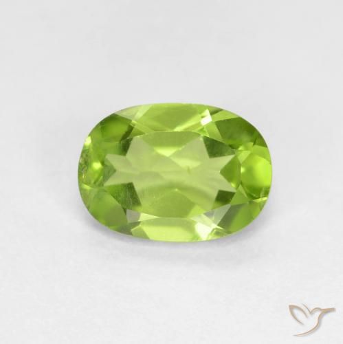 0.89ct Natürlicher Lebendiges grün Peridot, Oval, VS