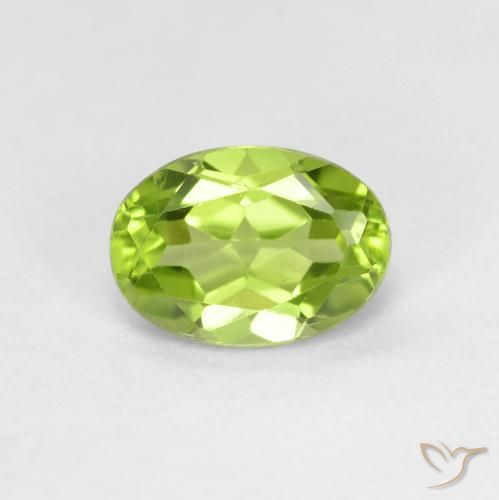 0.93ct Natürlicher Lebendiges grün Peridot, Oval, VS