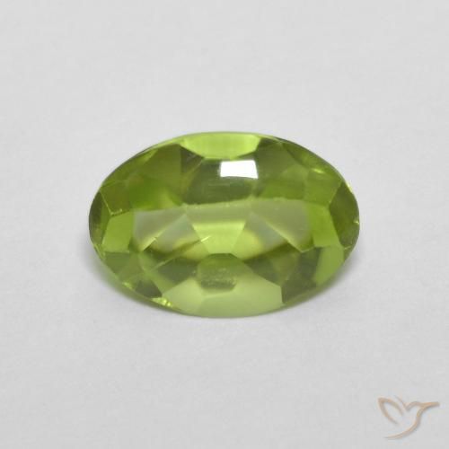 0.84ct Natürlicher Mittelgrün Peridot, Oval, Transparent