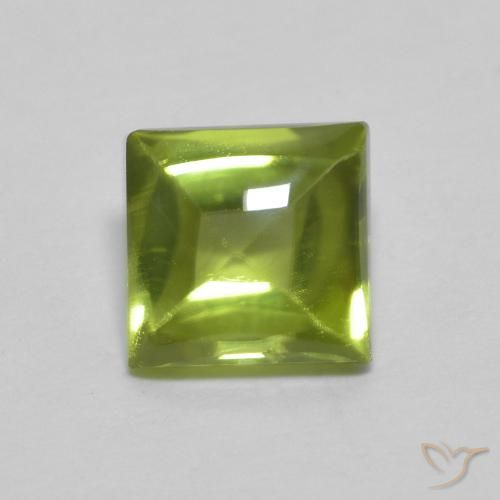 9,17 ctw natürlicher Mittelgrün Peridot, Quadrat, Transparent
