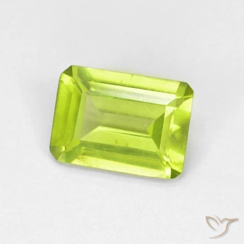 9,17 ctw natürlicher gelblich-grün Peridot, Oktagonschliff, VS