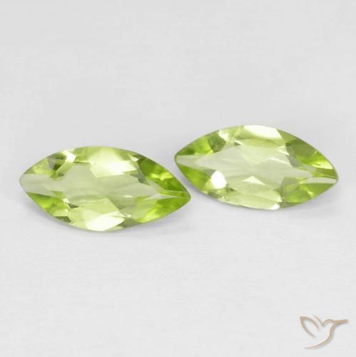0.93 ct natürliche Leichtes lebendiges Grün Peridot-Edelsteine, Marquise, VS