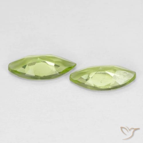 0.93 ct natürliche Leichtes lebendiges Grün Peridot-Edelsteine, Marquise, VS
