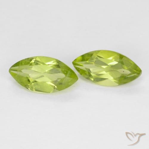 1.24 ct natürliche gelblich-grün Peridot-Edelsteine, Marquise, VS