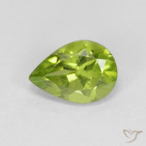 0.96ct Natürlicher Mittelgrün Peridot, Birnenform, VS, Photo A