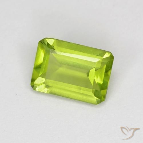 9,17 ctw natürlicher Lebendiges Gelbgrün Peridot, Oktagonschliff, VS
