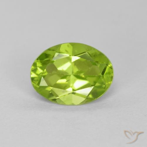 1.27ct Natürlicher Lebendiges grün Peridot, Oval, VS