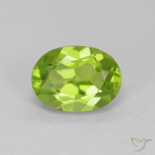 1.56ct Natürlicher Lebendiges grün Peridot, Oval, VS