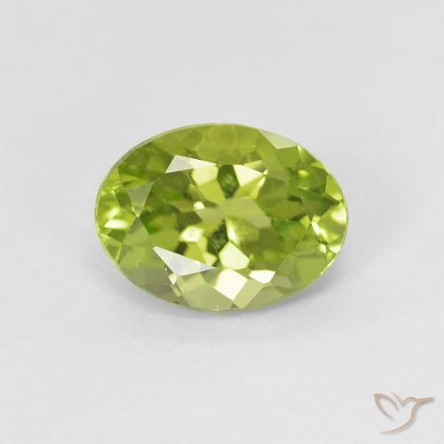 1.27ct Natürlicher Mittelgrün Peridot, Oval, VVS-VS