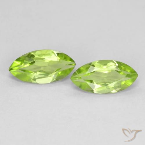 1.26 ct natürliche Leichtes lebendiges Grün Peridot-Edelsteine, Marquise, VS