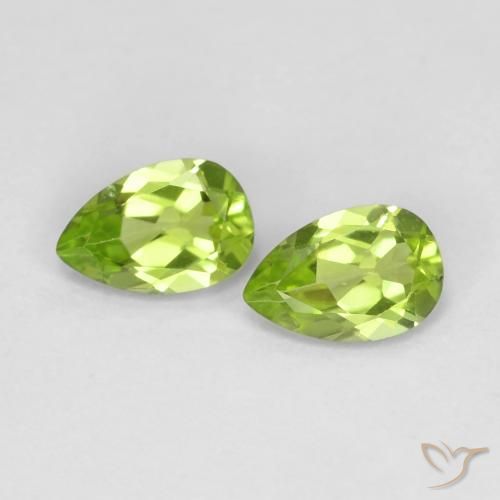 0.85 ct natürliche Mittelgrün Peridot-Edelsteine, Birnenform, VS