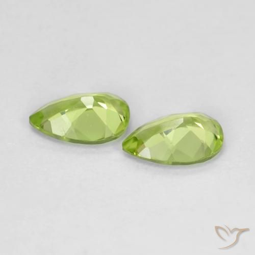 0.85 ct natürliche Mittelgrün Peridot-Edelsteine, Birnenform, VS