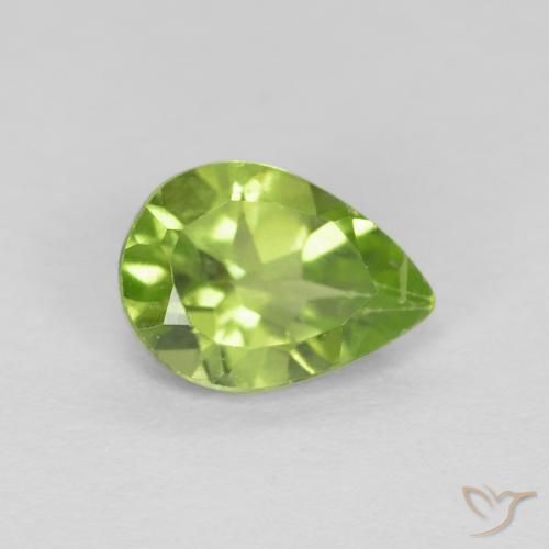 9,17 ctw natürlicher Leichtes lebendiges Grün Peridot, Birnenform, VVS