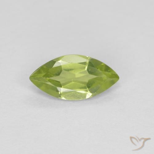 0,35 ctw natürlicher grüner Peridot, Marquise, VVS