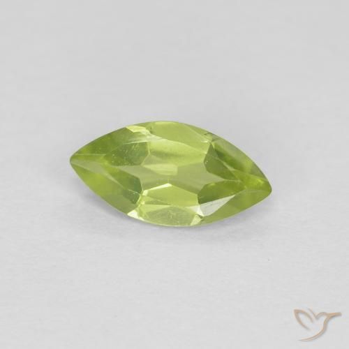 0,35 ctw natürlicher grüner Peridot, Marquise, VVS