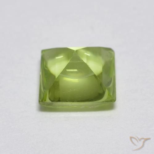 9,17 ctw natürlicher gelblich-grün Peridot, Quadrat, Transparent