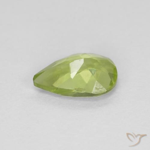 9,17 ctw natürlicher gelblich-grün Peridot, Birnenform, VVS