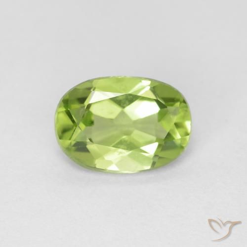 0.86ct Natürlicher Lebendiges grün Peridot, Oval, VVS-VS