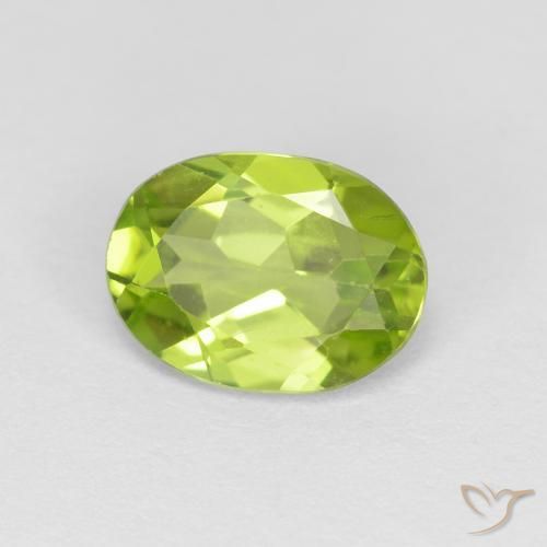9,17 ctw natürlicher gelblich-grün Peridot, Oval, VVS-VS