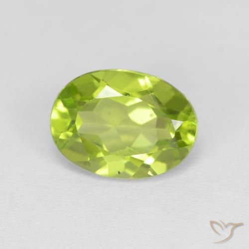 1.29ct Natürlicher gelblich-grün Peridot, Oval, VVS-VS