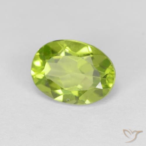 9,17 ctw natürlicher gelblich-grün Peridot, Oval, VVS-VS
