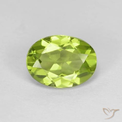 1.41ct Natürlicher gelblich-grün Peridot, Oval, VS