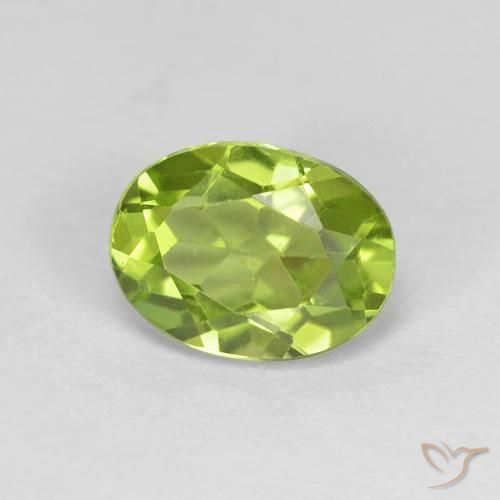 9,17 ctw natürlicher gelblich-grün Peridot, Oval, VS