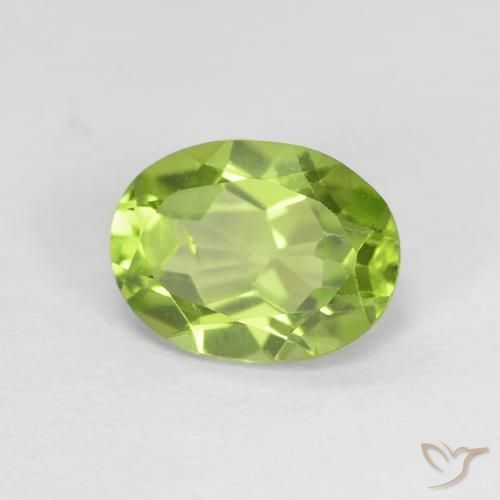 9,17 ctw natürlicher Lebendiges Gelbgrün Peridot, Oval, VS