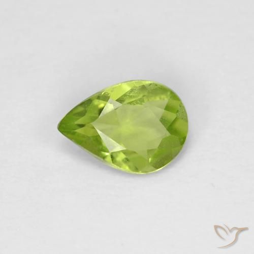 0.52ct Natürlicher Mittelgrün Peridot, Birnenform, VS