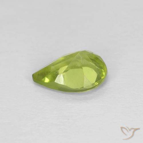9,17 ctw natürlicher gelblich-grün Peridot, Birnenform, VVS-VS