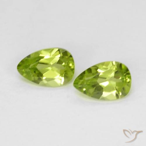 0.91ctw Natürlicher Lebendiges grün Peridot, Birnenform, VVS-VS