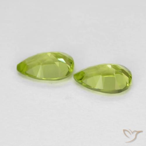 0.91 ct natürliche Lebendiges grün Peridot-Edelsteine, Birnenform, VVS-VS