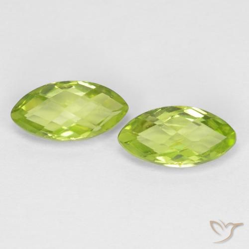 1.26 ct natürliche gelblich-grün Peridot-Edelsteine, Marquise, VVS-VS